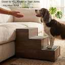 beeNbkks Extra Wide Wooden Dog Stairs and Pet Steps for High Beds or Sofas