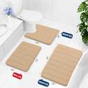 Buganda Memory Foam Bath Mat 47 x 32, Ultra Soft Absorbent Bathroom Rugs