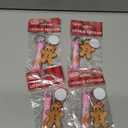 4pcs 2-in-1 lip balm keychain featuring a moisturizing lip balm and a cute gingerbread charm