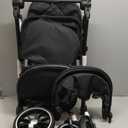 Baby Stroller, 2-in-1 Reversible Toddler Seat with Lie-Flat Mode, Foldable Infant Stroller with Canopy, One Button Brake, Adjustable Handle, Newborn Pushchair (Black B)