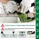 Porcelain Tile Diamond Drill Bits - Dry Diamond Hole Saw Set for Ceramic Marble Granite Stone,Diamond Core Drill Bit Kit Quick Change Shank Fixed on Drills,No.K2(5pcs 8mm)