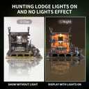 DIY Miniature House Kit,Hunting Cabin House Kit with Furniture Retro Creative Room with LED 3D Wooden Puzzles Crafts Model Building Kit Decor Adults Teens Birthday