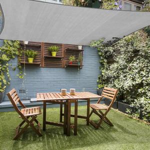 10'x13' Rectangle Sun Shade Sail, Permeable Shade Sails HDPE UV Block Sunshade Outdoor Patio Canopy Sun Cover for Backyard, Garden, Porch, Grey (Gray)