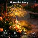 echosari Solar Garden Lights Outdoor, Total 6 Pack 720 LED Firework Lights with Auto On/Off 8 Modes IP65 Waterproof Landscape Light for Outdoor Yard Pathway Garden Decor (Warm White)