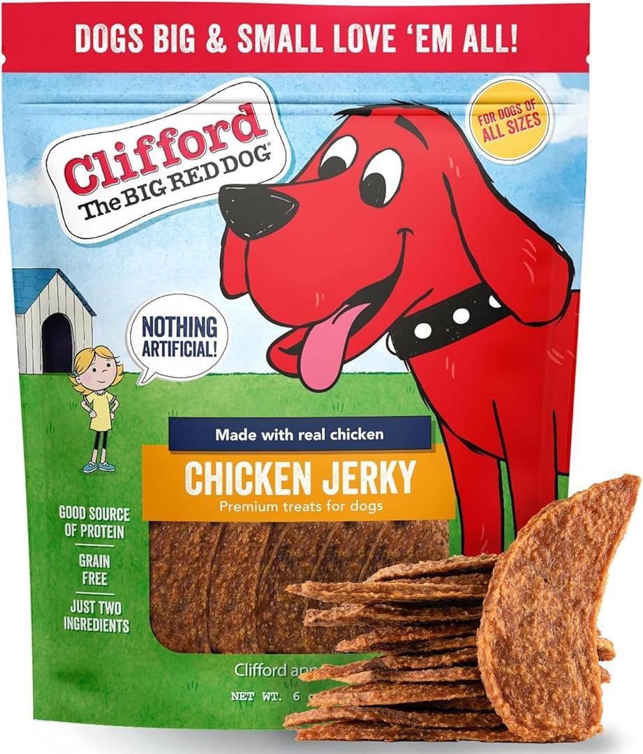 Clifford The Big Red Dog Soft Training Treats for Puppies and Dogs  Healthy, High Protein, Grain Free, Soft Puppy Treats for Small Dogs and Large  Real Chicken Jerky 6oz (EXP 01/17/26)