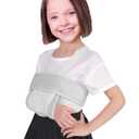 Kids Arm Sling, Breathable, Cool, Soft & Comfort, Adjustable, Toddler Children Pediatric Rotator Cuff, Elbow Support for Broken, Fractured Arm & Shoulder Injury, Medical Immobilizer Band(Grey)