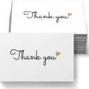 RXBC2011 500 Little Thank You Cards Gold Heart Design Bulk Thank you Notes for All Occasions 3.5 x 2 Inch