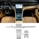 for Jeep Grand Cherokee 2021-2024 PPF Precut 8.5Mil Car Paint Protective Film TPU HD Film Scratch Protector Interior Accessories (Central Control Two Button)