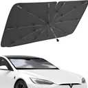 Car Windshield Sunshade Umbrella Sun Shade for car Windshield Blocks UV Rays & Heat, Keeps Interior Cool, Foldable Sun Visor Cover with Universal Fit for Front Windows(56" L x 31" W)