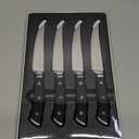 OAKSWARE Steak Knives, Non Serrated Steak Knife Set of 4, German Steel Steak Knife Set 5 Inch, 4 Pieces Professional Straight Edge Knives - Full Tang Ergonomic Handle