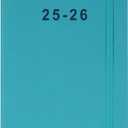 2025-2026 Planner - Weekly and Monthly Planner, Oct 2025 - Dec 2026, Holidays, Contacts and Notes Pages, Vegan Leather Cover, Elastic Closure, 5.5”x8.25”, Teal