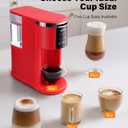 SHARDOR 3 in 1 Coffee Maker, K Cup Coffee Maker Compatible with Ground Coffee & Teas, Single Serve Coffee Machine, 614oz Brew Sizes, 40oz Detachable Water Reservoir, Descale Settings, Red