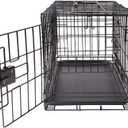 Amazon Basics Portable, Foldable Metal Wire Dog Crate with Removable Tray, Single Door, Divider Panel, Quick Setup, 30 x 19 x 21 in, Black