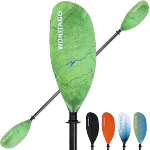 WONITAGO Adjustable Kayak Paddle with Carbon Fiber Shaft and Nylon Blade , Size 90-98"