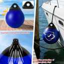 Boat Buoy Balls 10 Inch 12 Inch 15 Inch, Inflatable Mooring Buoys with Pump, Marine-Grade Vinyl Boat Fenders Round with Reinforced Eyelets for 10'-40' Boats Protection Marking Multi Color - 2/4/8 Pack