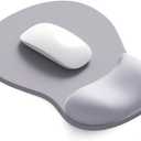 ErgoComfort Gel Wrist Rest Mouse Pad-Ergonomic Office Mousepad with Wrist Support-Non-Slip, Design Desk Accessories Mat for Home&Game Decor (03Silver Surge)