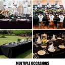 Smiry Rectangle Table Cloth, Waterproof Anti-Scratch Polyester Tablecloth, Decorative Washable Fabric Table Cover for Dining, Buffet, Parties and Outdoor, 60x84, Black