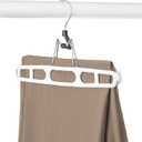 Whitmor Jawbreaker Slack Clamp Hangers - White and Chrome - Set of 10 (1.0"x11.13"x6.75")