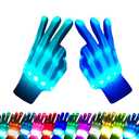 COLEDRE Cool Gifts 12 Colors LED Gloves Toys for Ages 13+ Years Old Boys Girls Adults Teens Light Up Gloves Stocking Stuffers Halloween Costumes Birthday Christmas Gifts (1 Pairs L)