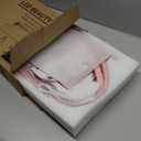 Lash Light, Bright and Large Half Moon Light for Eyelash Extensions, Nails and Tattoos, Flexible Gooseneck LED Floor Moon Lamp, Adjustable Brightness and Height, with Tool Tray (Pink)