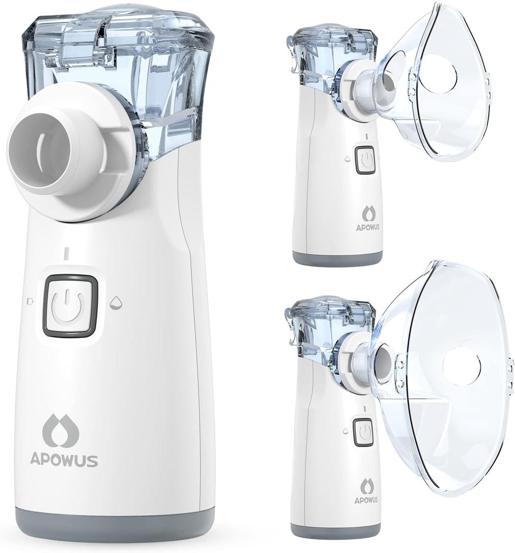 Portable Nebulizer - Nebulizer for Adults and Kids, Nebulizer Machine for Adults and Kids with 3 Modes, Nebulizer Mouthpiece  Mask Accessories for Home and Travel Use APOWUS.