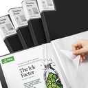 Binder with Plastic Sleeve 4 Pack 8.5"x11" Demo Book Black Portfolio Folder with Protective Film 30 Pockets 60 Page Capacity