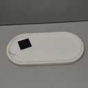 Koville White Marble Tray with Gold Pattern for Bathroom Counter, Stone Trays for Home Decor Marble Vanity Tray, Stone Storage Trays for Perfume, Jewelry, Decorative Tray for Dresser Organizer (12" x 6" x 0.7")