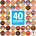 Two Rivers Coffee Flavored Coffee Pods Compatible with Keurig K Cup Brewers, Assorted Variety Pack Flavored Coffee, 40 Count (EXP 01/11/28)