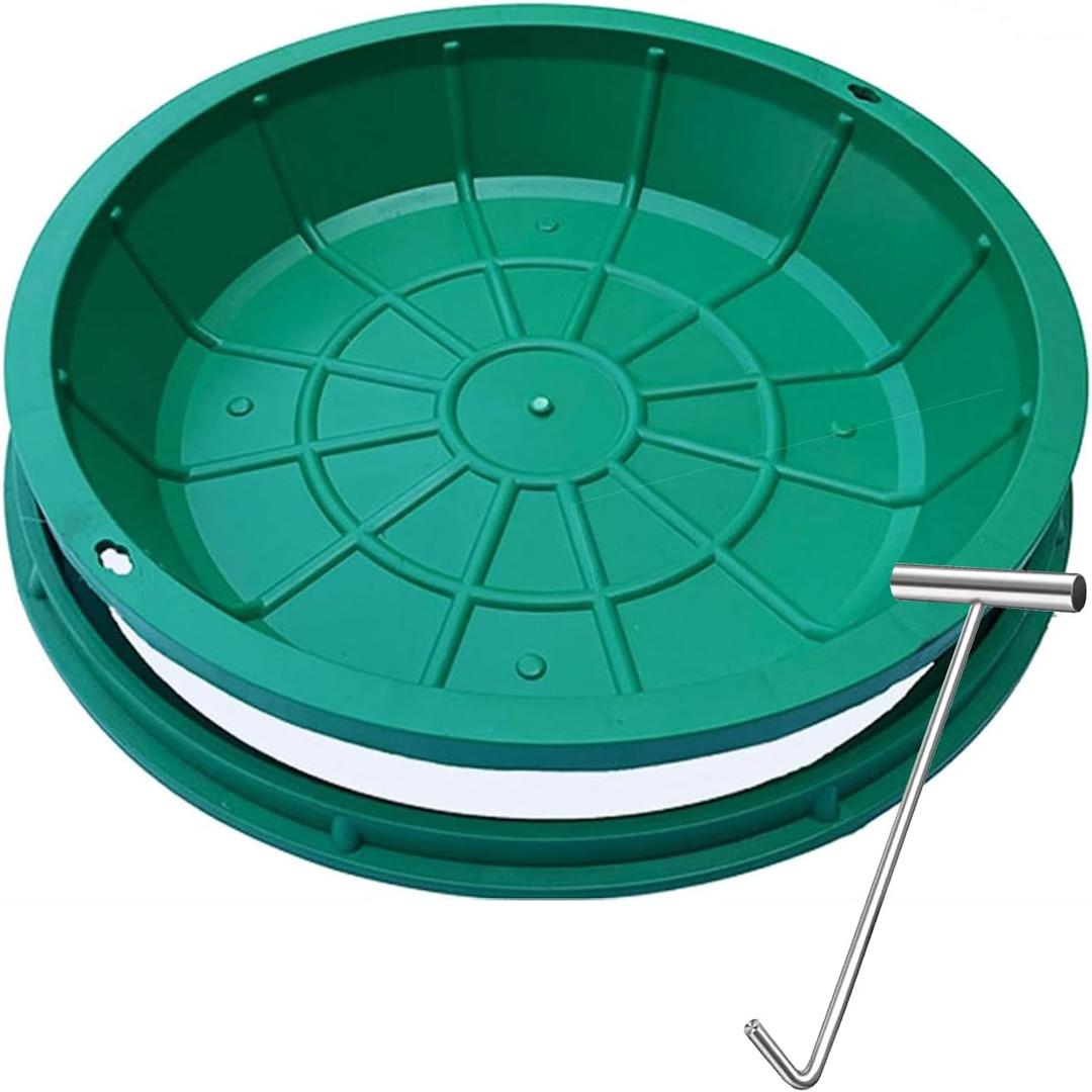 27.6in Round septic tank lid cover grass Recessed Green Sewage Basin Cover