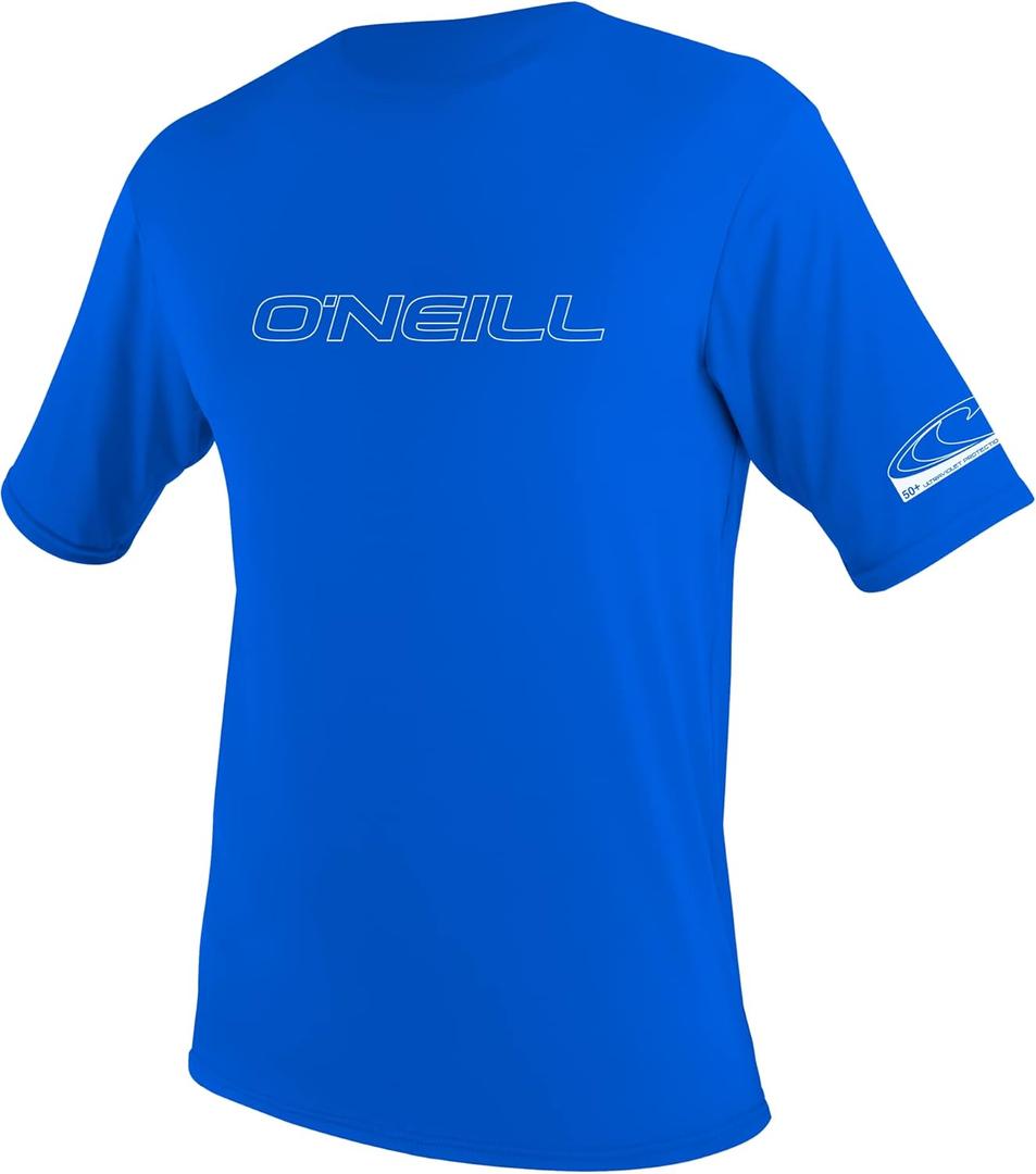 O'Neill Youth Basic Skins UPF 50+ Short Sleeve Rash Guard, Pacific, 16