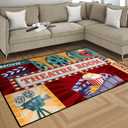 Movie Area Rugs, Movie Night Home Theater Floor Mat Upgrade Silicone Dot Non-Slip Cinema Sign Area Carpet, Large Vintage Film Rugs for Home Cinema Living Room Bedroom Decor (60" x 40", Movie 2) (3'4" x 5' (Rectangular))