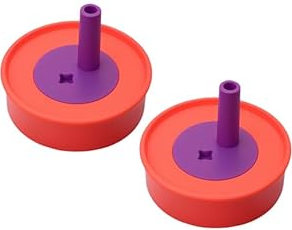 Compatible with Owala Kids Replacement Lid, Silicone Replacement Lid Fit for Owala Kids Insulation Stainless Steel Tumbler 12 Oz 15 Oz, with Spill Resistant Flexible Straw, Dishwasher Safe, Purple, 2Set.