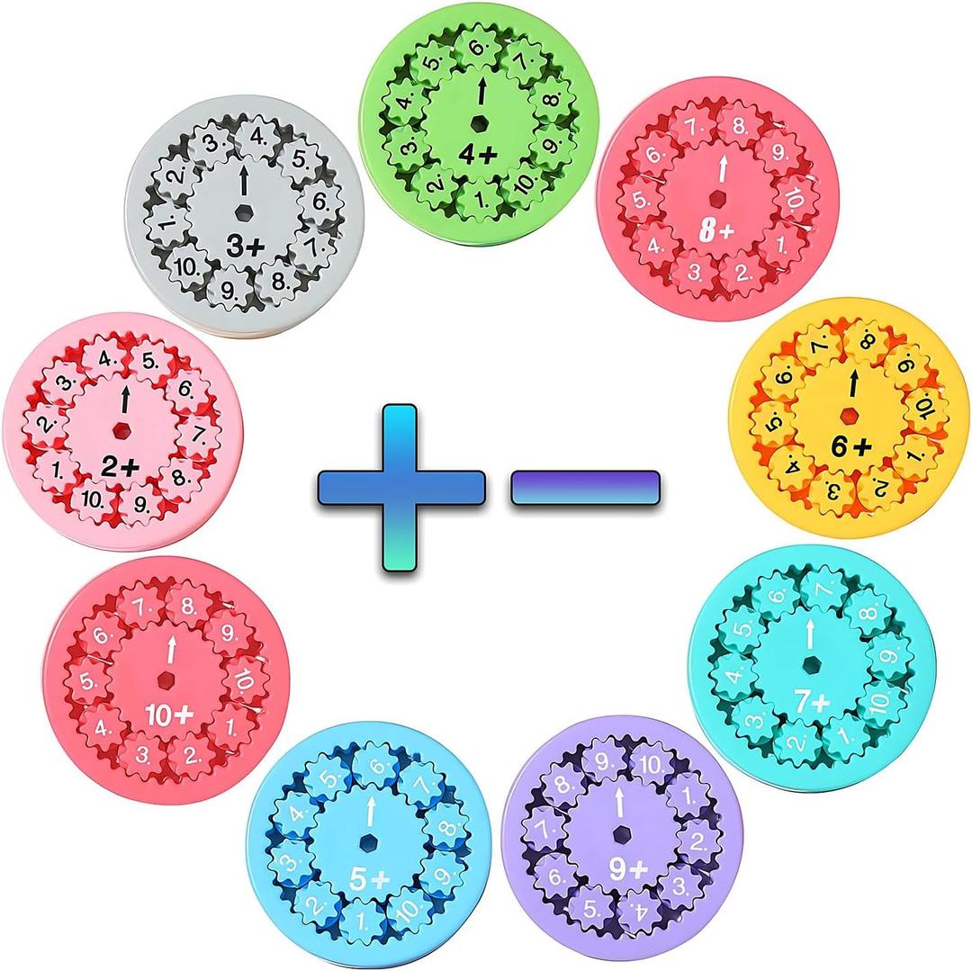 Math Fidget Spinners,are Educational Spinning Educational Toys Designed for Mathematical Operations. They are Suitable for Students in Grades 1 to 3 to Practice Addition and Subtraction 9PCS