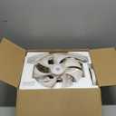 Garwarm 20" Caged Ceiling Fan With Light, Flush Mount Bladeless Fandelier With Remote, Small Low Profile for Bedroom, Kitchen, Dining Room, White Gold