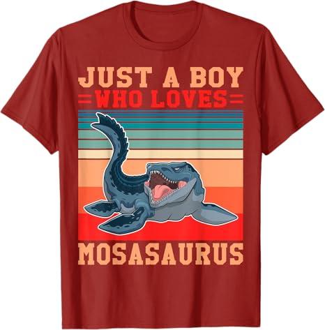 Marine Biology Toy Just a Boy who loves Mosasaurus T-Shirt.3T