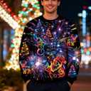 RAISEVERN Christmas Sweatshirt for Men Women Funny Pullover Xmas Top, X-Large