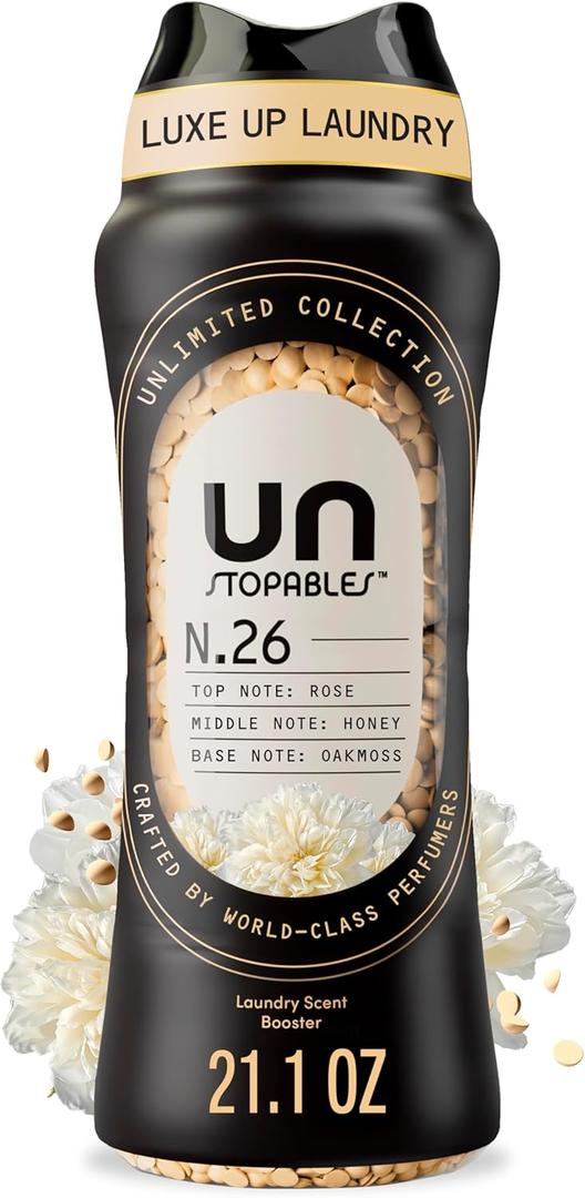 Downy Unstopables Unlimited Collection In Wash Laundry Scent Booster Beads, No. 26, Fine Fragrance, Long Lasting Fresh Scent Beads, 21.1 oz