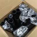 1 Inch Curtain Rods for Windows, Extra Long 32 to 240 Inch Long Black Rustic Curtain Rod Set, Modern Design Drapery Tubes with Brackets Room Divider, For Indoor and Outdoor