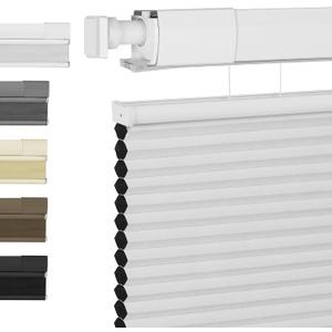 BERISSA Top Down Bottom Up Cordless Cellular Shades, White Blackout