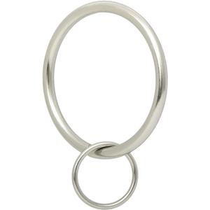 Ivilon Drapery Eyelet Curtain Rings - 2" Ring Loop for Hook Pins, Set of 14 - Brushed Nickel