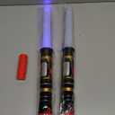 2-in-1 Light Up Swords Dual Saber(3 Color Changing Led), Fx Sound (Motion Sensitive) and Telescopic Handle for Galaxy War Fighter Warriors, Halloween Party Kid Gift, Christmas Birthday Present