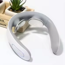 Intelligent NeckMassager for Pain Relief, Electric Pulse Neck Massager with Heat,Portable Deep Tissue Neck Massager for Women Men Gifts (Yellow)