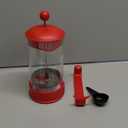 Bodum 34 oz Brazil French Press Coffee Maker, High-Heat Borosilicate Glass, Red - Made in Portugal