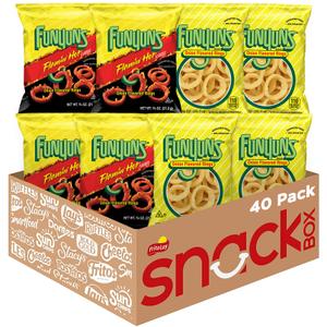Funyuns Onion Flavored Rings, Variety Pack, 0.75 Ounce (Pack of 40), BBD 07/15/2025