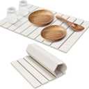 Large Stone Dish Drying Mats for Kitchen Counter, Quick Dry Collapsible Dish Drying Mat, Eco-Friendly Absorbent Foldable Diatomaceous Earth Mats for Dishes Bottles Cups, Match Any Countertop, 23"15"