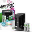 Energizer Recharge Pro Rechargeable AAA and AA Battery Charger With 4 NiMh Rechargeable AA Batteries, Provides a Full Charge in 3 Hours
