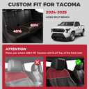 FREESOO for Tacoma 2024 2025 2026 Seat Covers Full Set - Custom Fit for Toyota Tacoma Double Crew Cab, SR, SR5, TRD Sport, TRD Off-Road, Pickup Truck Seat Covers with Faux Leather(BlackRed)