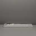 LazBlinds 1" Vinyl Mini Blinds - Cordless French Door Blinds for Privacy, Light Filtering Horizontal Shades for Front Door & Patio Sidelight, 26" W x 72" H, White