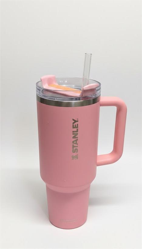 STANLEY Quencher H2.0 Tumbler with Handle and Straw 40 oz | Flowstate 3-Position Lid | Cup Holder Compatible for Travel | Insulated Stainless Steel Cup | BPA-Free | Peony