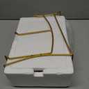 3-Tier Gold Fruit Bowl & Tray with Metal Stand - Ceramic White, Triple Layer for Snacks, Nuts, Bread & Candy Storage, One Size